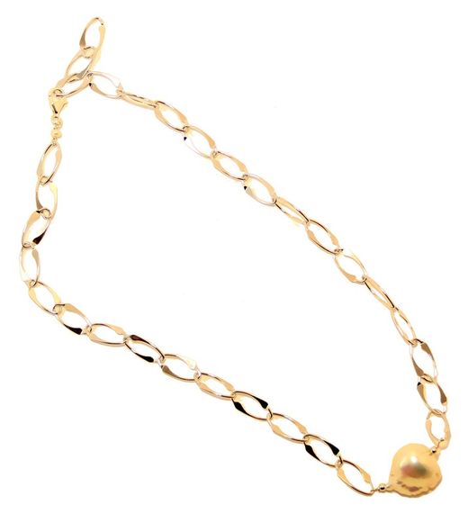Collar de plata y perla barroca