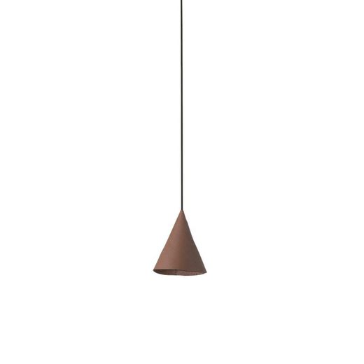 FADA LED Brown leather pendant lamp