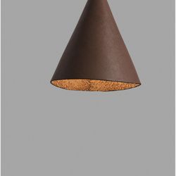 FADA LED Brown leather pendant lamp