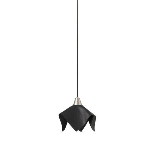 FAUNA LED Lámpara colgante piel negro Faro