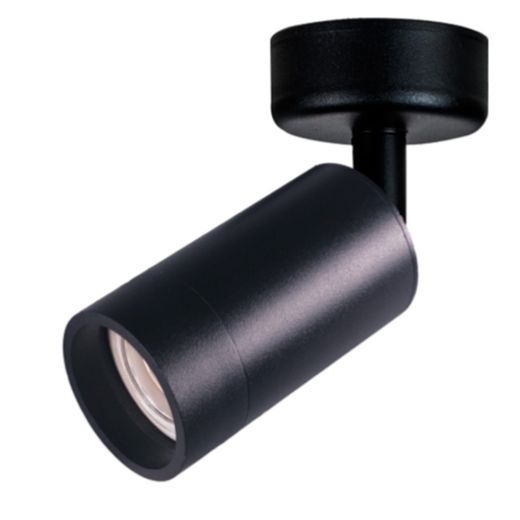 Spot de surface HUBBLE en aluminium peint en noir. Ampoule dichroïque 6w INCLUS