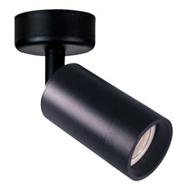 Spot de surface HUBBLE en aluminium peint en noir. Ampoule dichroïque 6w INCLUS