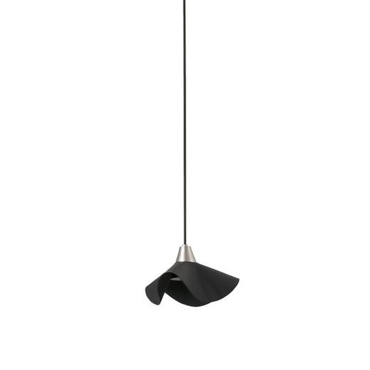 HELGA LED Lámpara colgante piel negro Faro