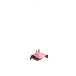 HELGA LED Pink leather pendant lamp Faro