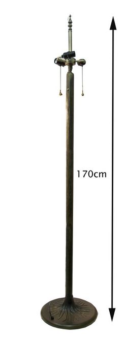 3-light E27 tree floor lamp installation with ON/OFF chain. It also has a foot switch.