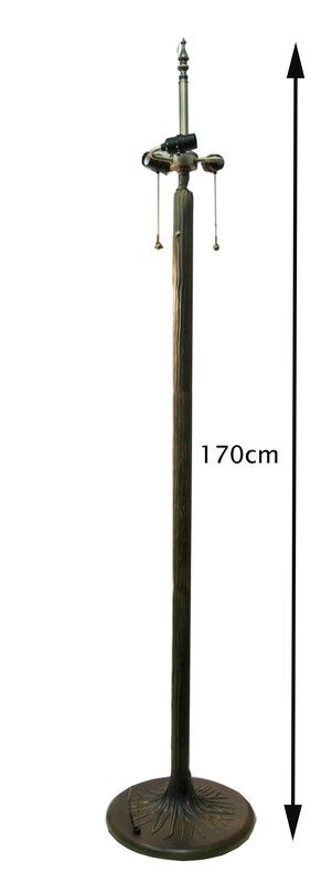 3-light E27 tree floor lamp installation with ON/OFF chain. It also has a foot switch.
