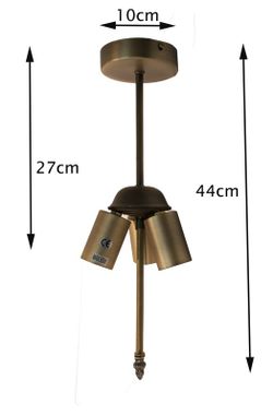 Instalación plafón bajo de techo 3 luces. Para pantallas diámetro 30cm