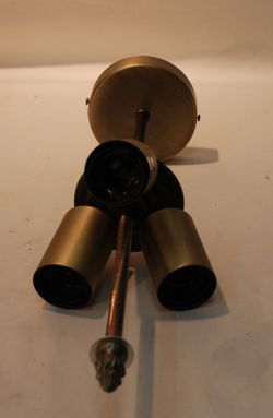 Instalación plafón bajo de techo 3 luces. Para pantallas diámetro 30cm