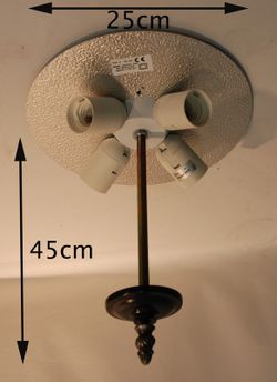 Ceiling light installation 4 lights E27