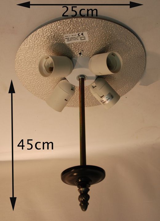 Ceiling light installation 4 lights E27