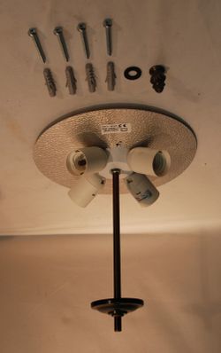 Ceiling light installation 4 lights E27