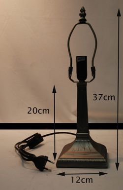 Tabletop installation with square base 1 light for lampshade diameter 20cm