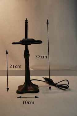 Instalación sobremesa con forma 2 luces E14 para pantalla diámetro 20cm