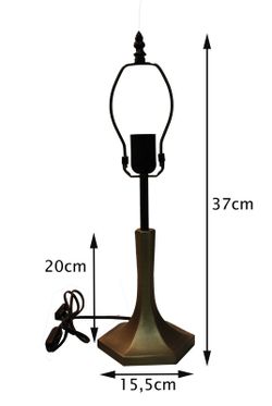 Instalación sobremesa mediano forma pentágono 1 luz para pantalla diámetro 30cm