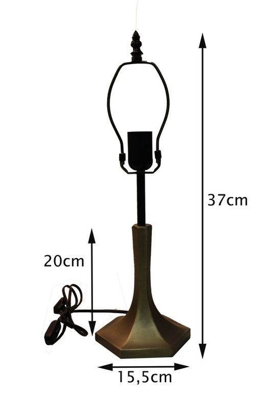Instalación sobremesa mediano forma pentágono 1 luz para pantalla diámetro 30cm