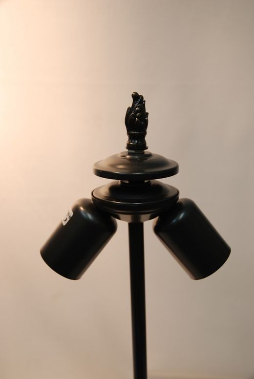 Instalación sobremesa mediano forma pentágono 2 luces E27 para pantalla diámetro 30cm