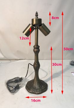 Medium tabletop installation rounded shape 2 lights for lampshade diameter 30cm