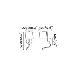 Lámpara aplique BERNI niquel satinado con lector LED Faro