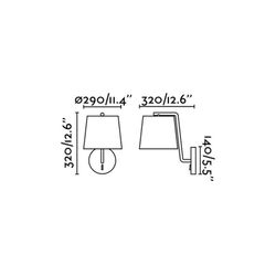 BERNI nickel satin wall lamp Faro