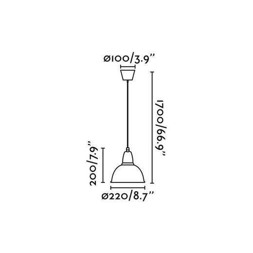 Lámpara colgante ALUMINIO-P aluminio Faro Diam.22cm