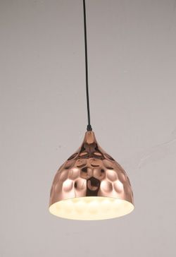 Lámpara Colgante campana metál abollado Ivintage