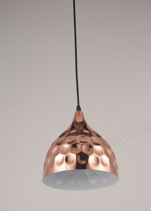 Lámpara Colgante campana metál abollado Ivintage