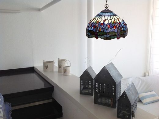 Lampada a Sospensione con Catena Belle Epoque Diametro 30cm Tiffany e Luce