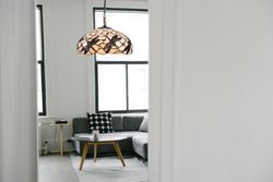 Lámpara Colgante con cadena Serie Pedrera Diámetro 45cm Tiffan y Luz