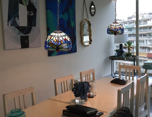 Pendelleuchte mit Kette Tiffany Serie Belle Epoque Durchmesser 20cm Tiffan und Licht