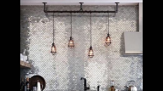 Lámpara Colgante con gabia hierro Ivintage