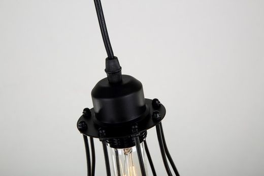 Lámpara Colgante con gabia hierro Ivintage