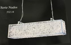 Größere rechteckige Pendelleuchte Serie Knots 110x24x24cm