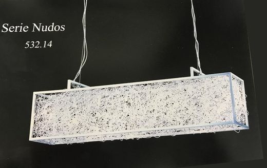 Größere rechteckige Pendelleuchte Serie Knots 110x24x24cm