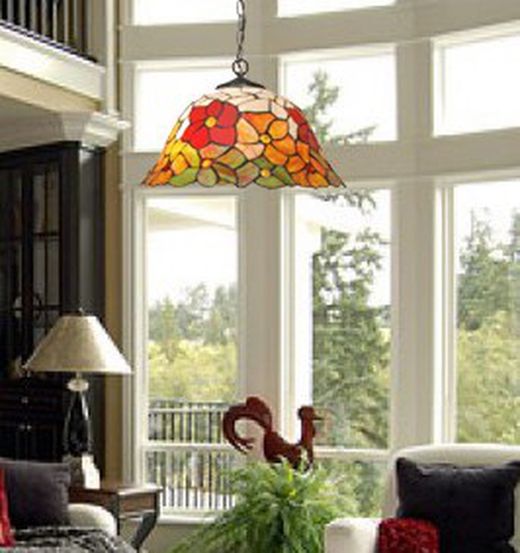Lámpara Colgante Tiffany Serie Bell Diámetro 40cm Tiffan y Luz