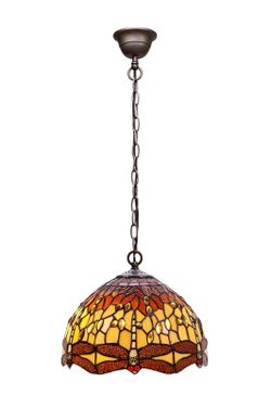 Suspension Tiffany Série Belle Ambre Diamètre 30cm Tiffan et Lumière