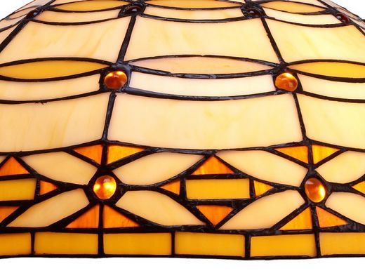 Lámpara Colgante Tiffany Serie Marfil Diámetro 20cm Tiffan y Luz