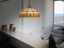 Tiffany Pendant Lamp Ivory Series Diameter 40cm Tiffan and Light