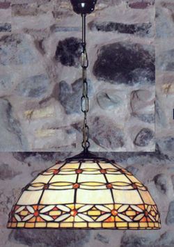 Tiffany Pendant Lamp Ivory Series Diameter 40cm Tiffan and Light