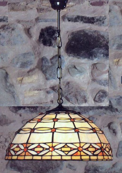Tiffany Pendant Lamp Ivory Series Diameter 40cm Tiffan and Light