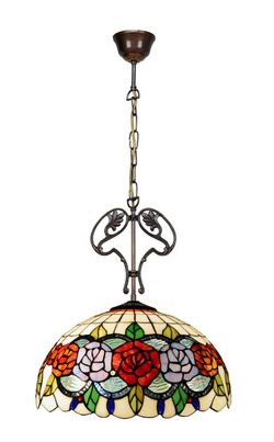 Tiffany Pendant Lamp Rosy Series Diameter 40cm Tiffan and Light
