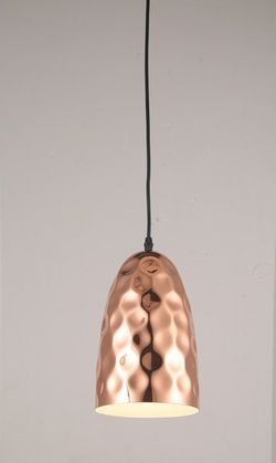 Verbeulte röhrenförmige Pendelleuchte aus Metall Ivintage