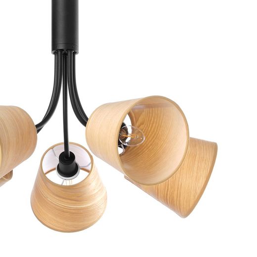 Hängelampe der Asia-Serie mit 5 Lampenschirmen