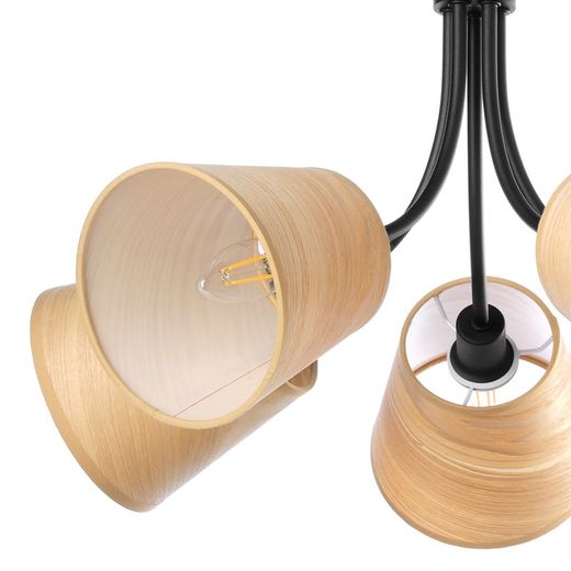 Hängelampe der Asia-Serie mit 5 Lampenschirmen