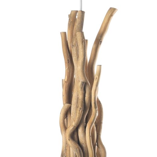 Lámpara de colgar Serie Woody con 1 pantalla Sabbia