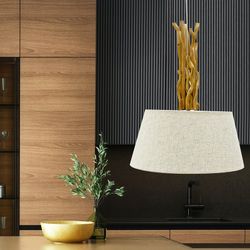 Woody Series hanging lamp with 1 lampshade