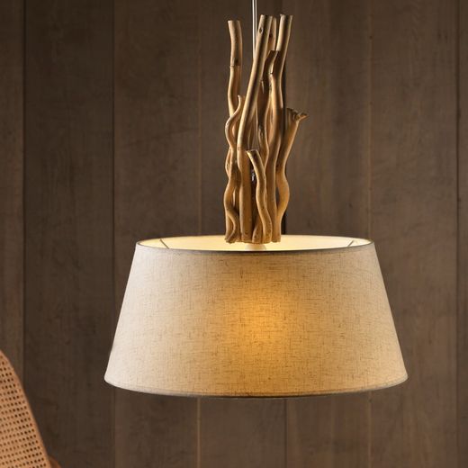 Woody Series hanging lamp with 1 lampshade