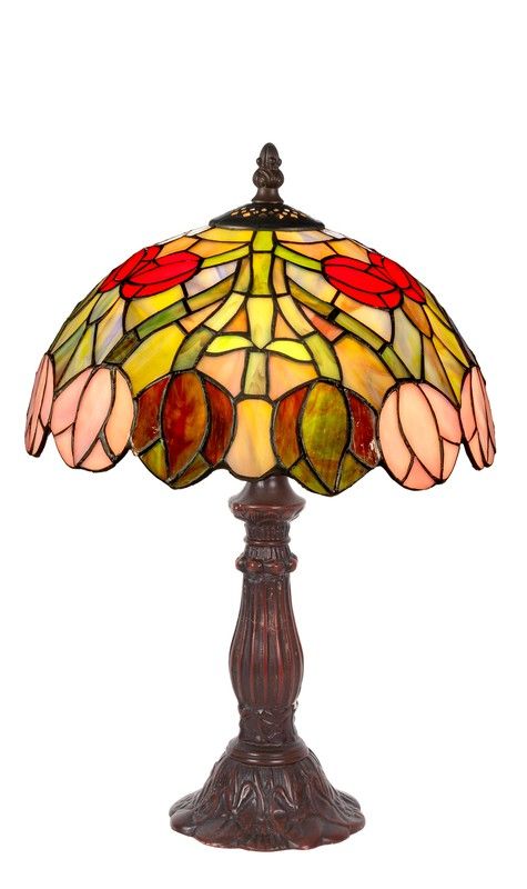 Lámpara de mesa de d.25cm h.34cm en Tiffany multicolor de Artistar