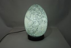 Lámpara de mesa mayor blanca en mosaico