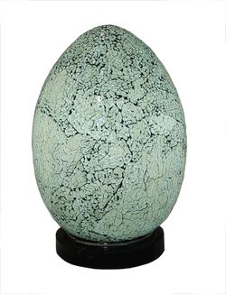 Lámpara de mesa mayor blanca en mosaico