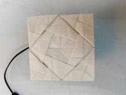 PIRITA white table lamp on parchment